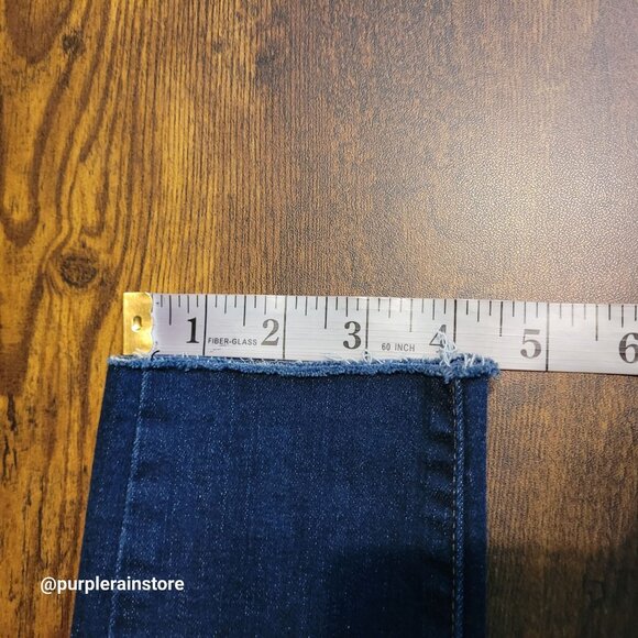 Levi's Jeans 28 Super Skinny 310 Shaping Mid Rise Raw Hem Dark Wash Western - Picture 11 of 13